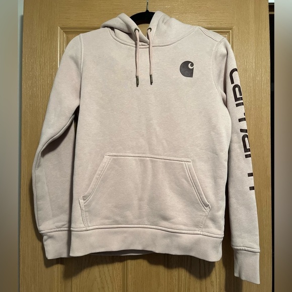 Carhartt Tops - Carhartt Relaxed Fit Hooded Sweatshirt Light Pink